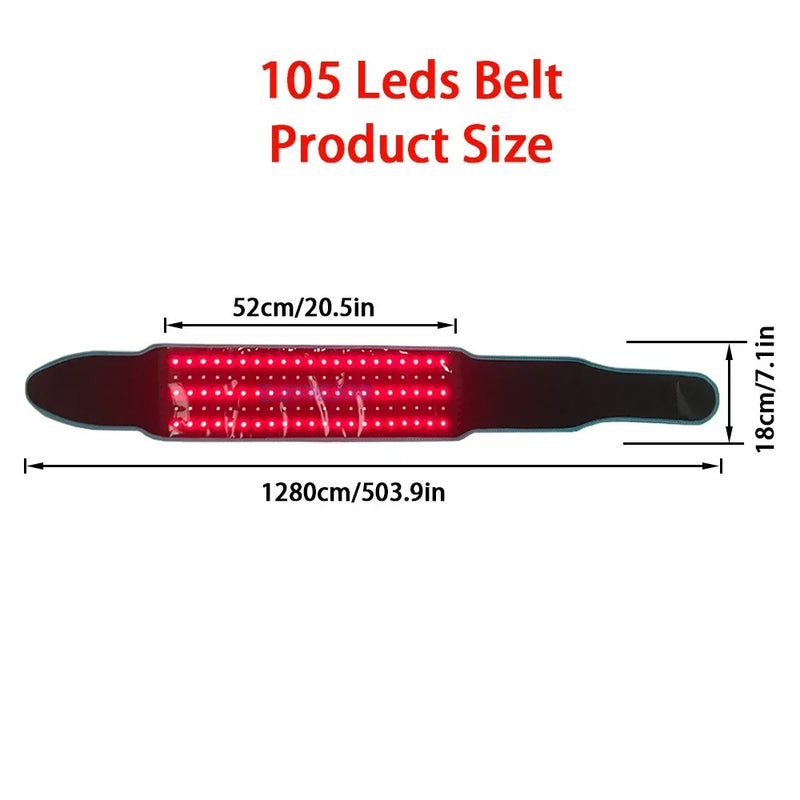 Cinto de emagrecimento com luz infravermelha, led 660nm e 850nm