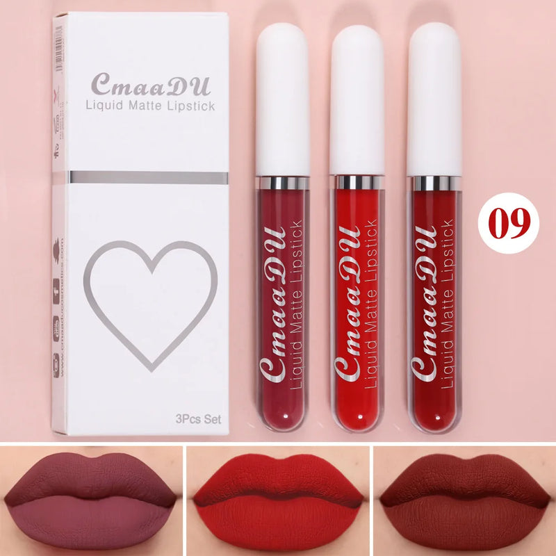 Sexy Long Lasting Velvet Matte Liquid Lipstick, Maquiagem, Mulheres Beleza, Vermelho, Antiaderente, Impermeável, Lip Gloss